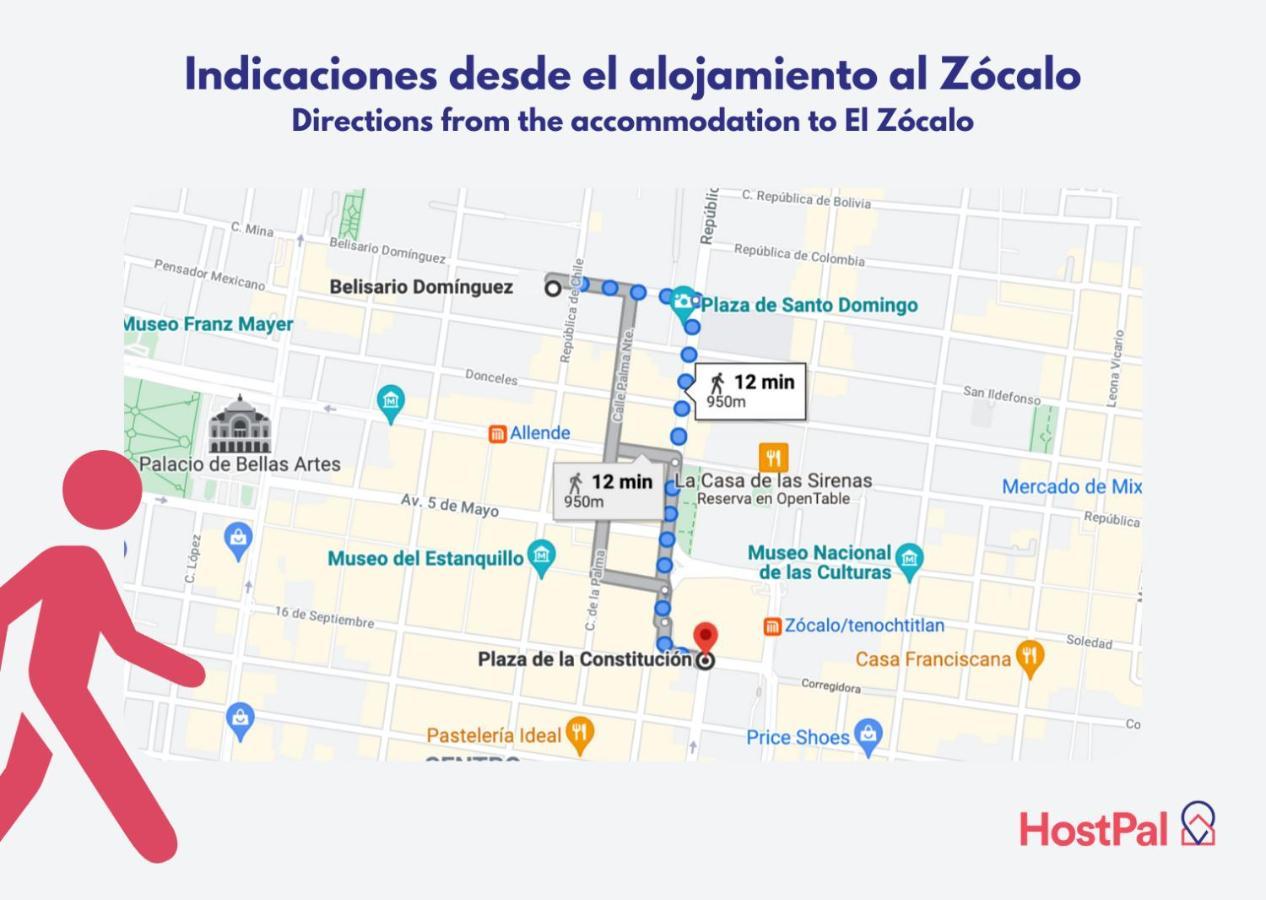 Mexico Historic Center Modern Apartment Bagian luar foto
